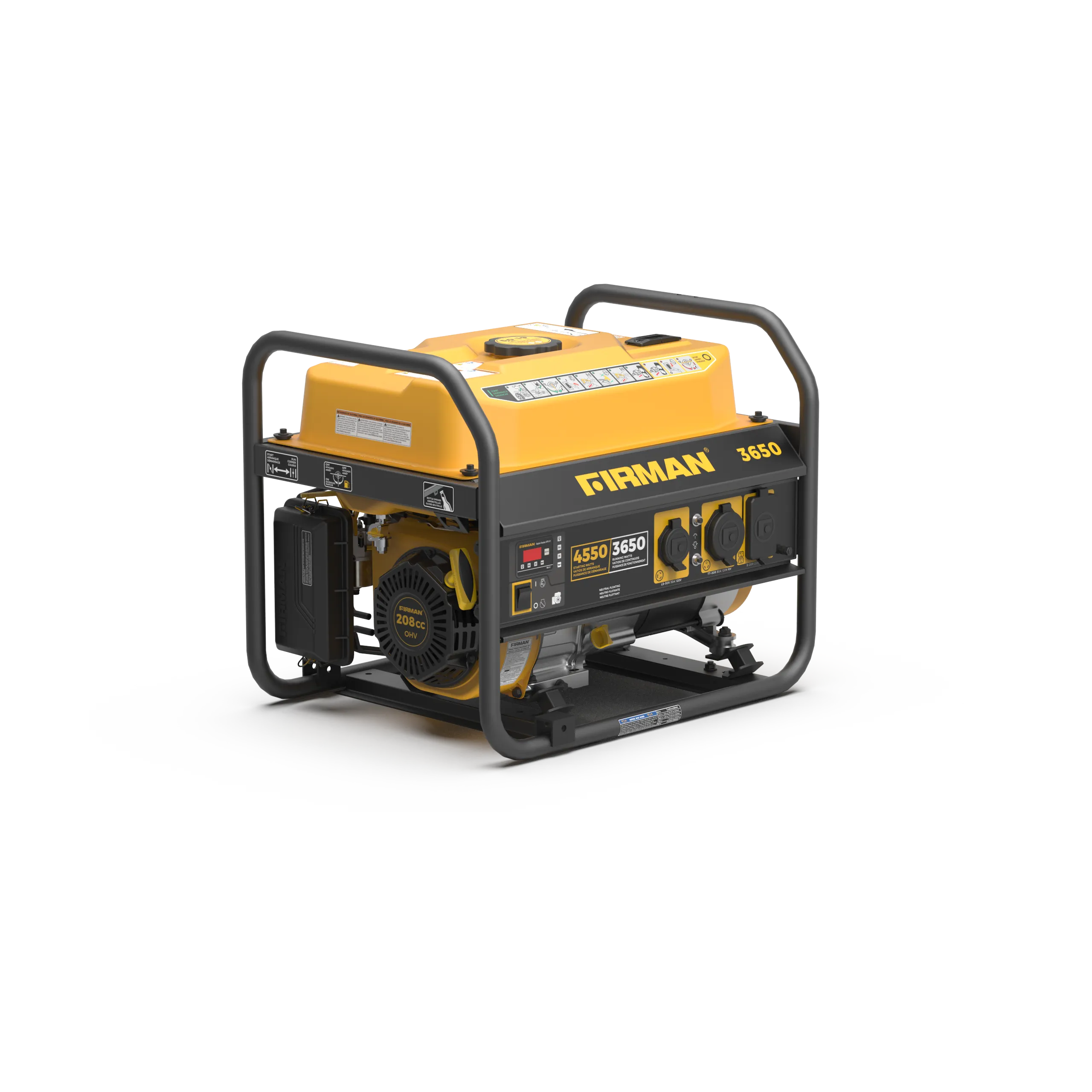 Gas Portable Generator 4550W Recoil Start 120V