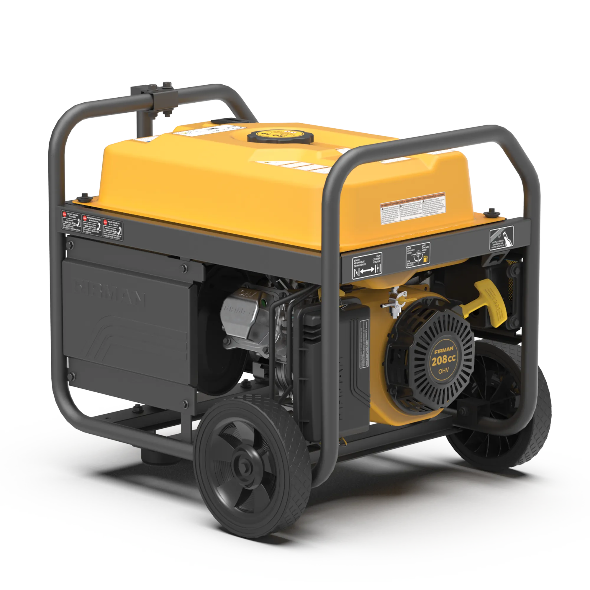 Gas Portable Generator 4550W Recoil Start 120V