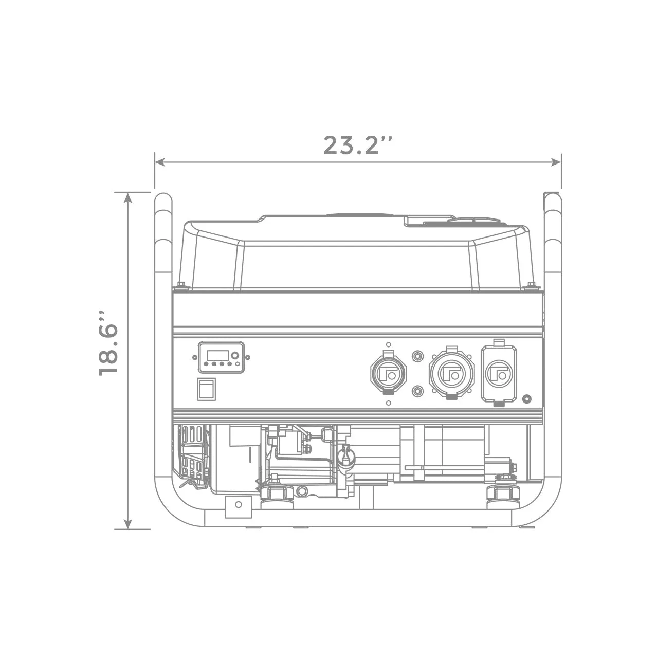 Gas Portable Generator 4550W Recoil Start 120V