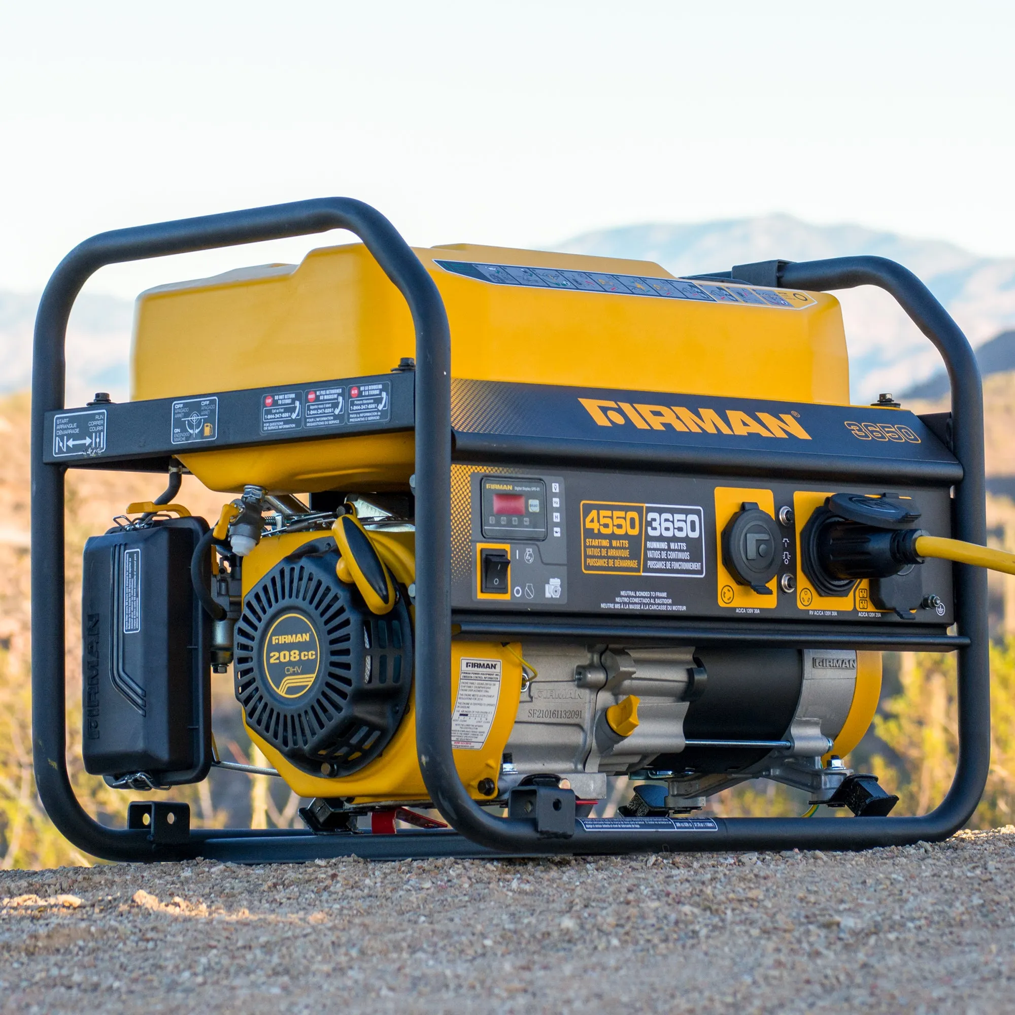 Gas Portable Generator 4550W Recoil Start 120V