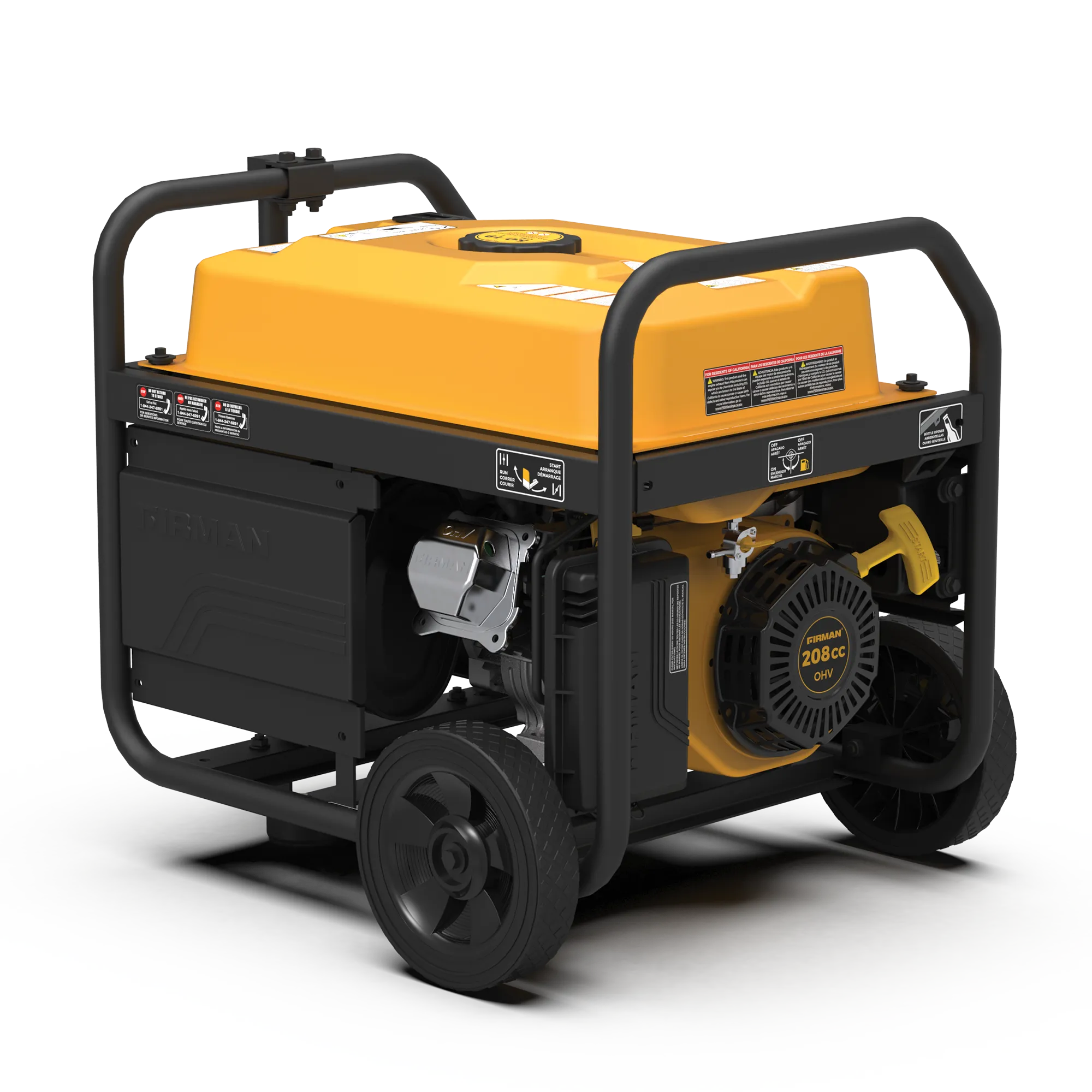 Gas Portable Generator 4550W Remote Start 120/240V