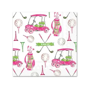 Girly Golf Paper Beverage Napkins