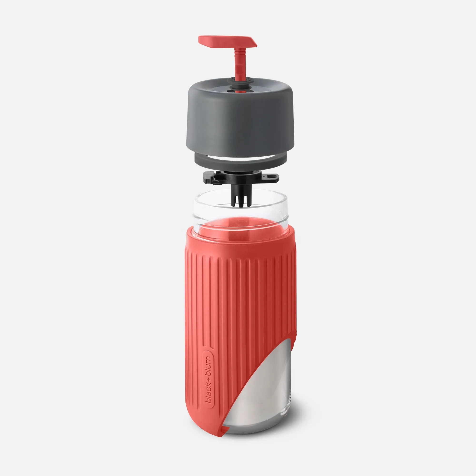 GLASS TRAVEL CUP - CORAL