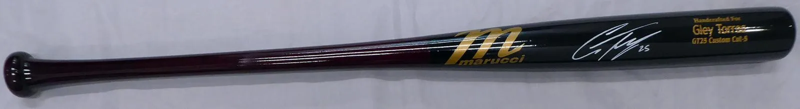 Gleyber Torres Autographed Black Marucci Game Model Baseball Bat New York Yankees Beckett BAS Stock #154967