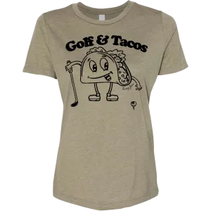 Golf & Tacos Women's Golf T-Shirt (Military Green)