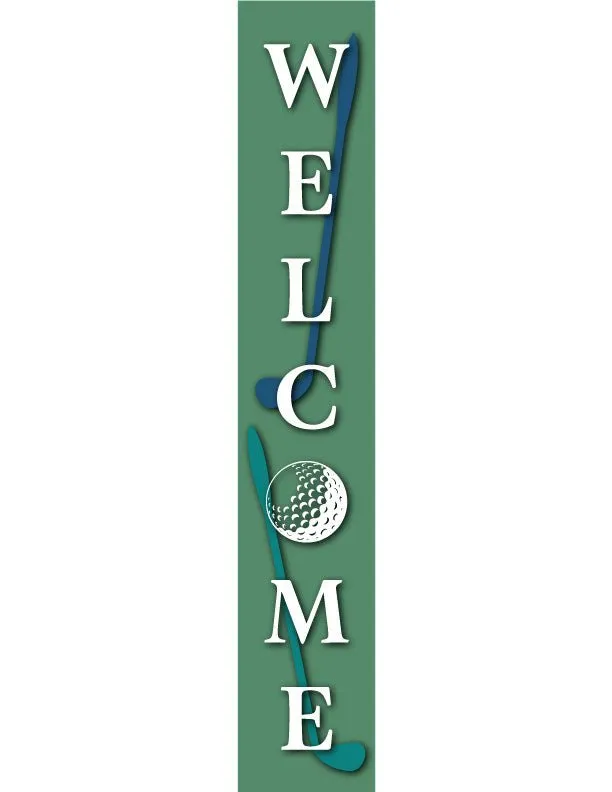 Golf Porch Leaner Welcome Sign