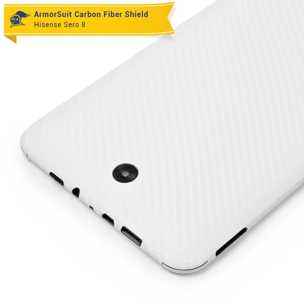 Hisense Sero 8 Screen Protector   White Carbon Fiber Skin