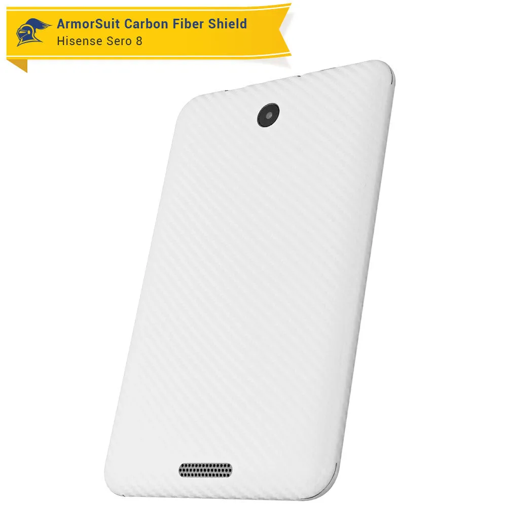 Hisense Sero 8 Screen Protector   White Carbon Fiber Skin