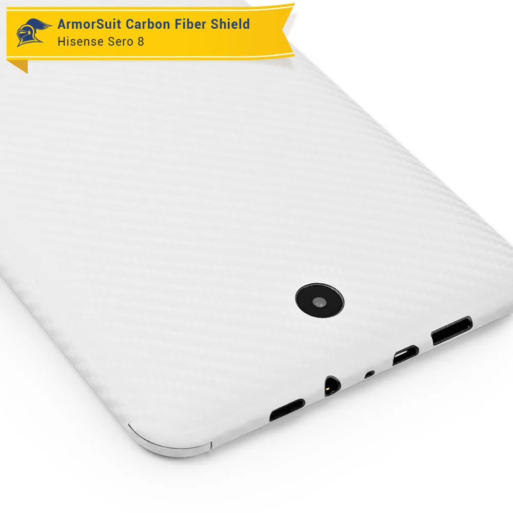 Hisense Sero 8 Screen Protector   White Carbon Fiber Skin