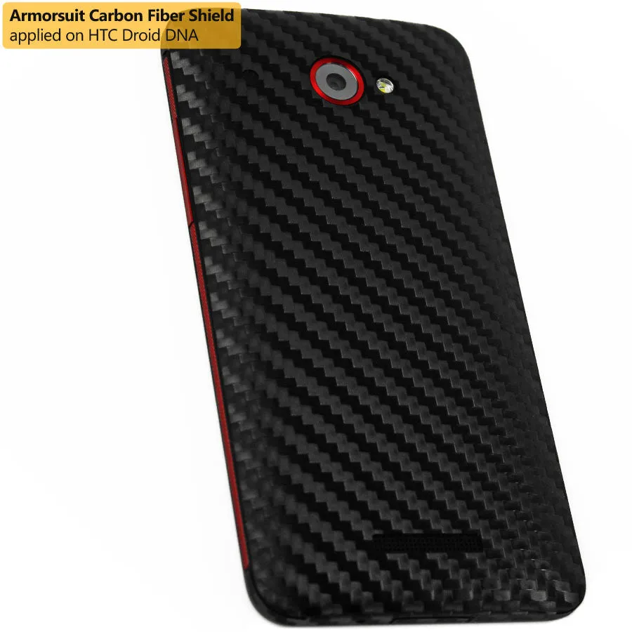 HTC Droid DNA Screen Protector   Black Carbon Fiber Film Protector