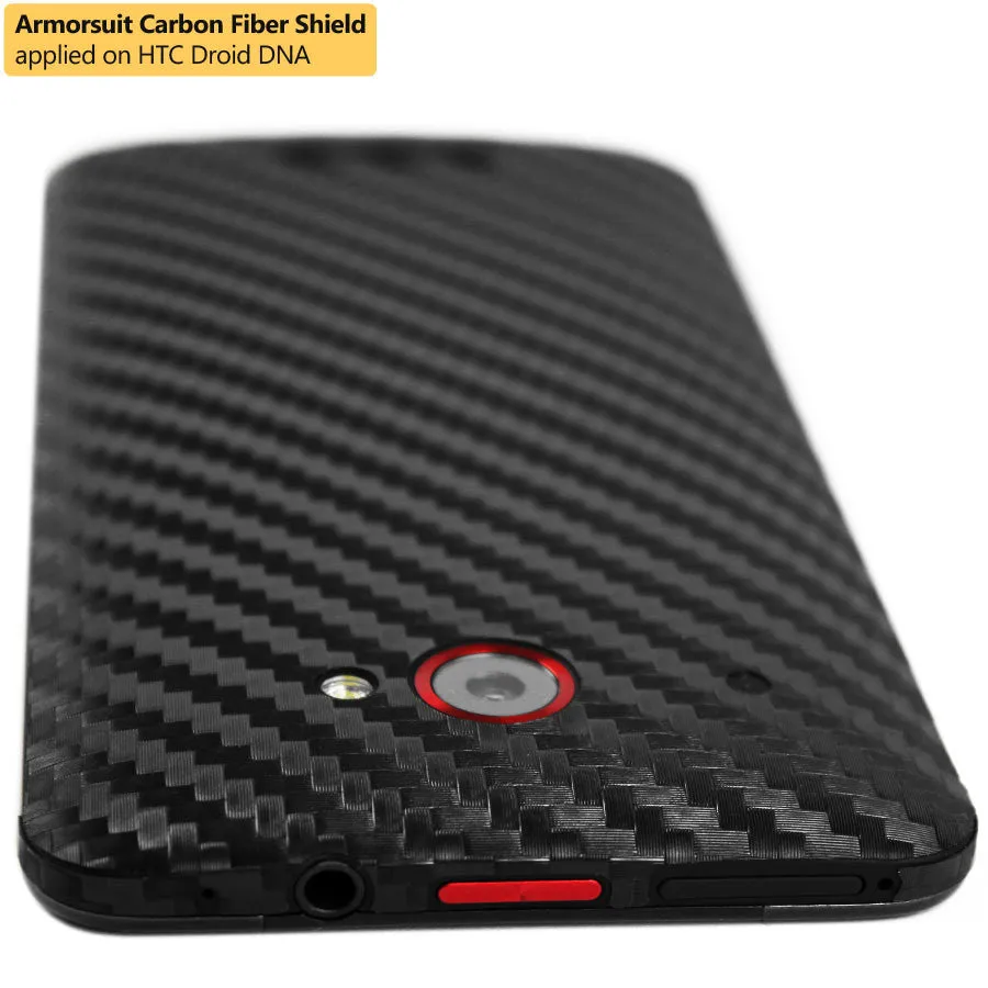 HTC Droid DNA Screen Protector   Black Carbon Fiber Film Protector