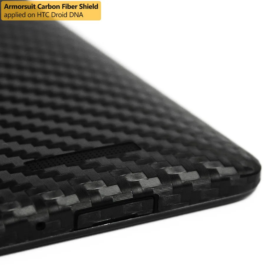 HTC Droid DNA Screen Protector   Black Carbon Fiber Film Protector