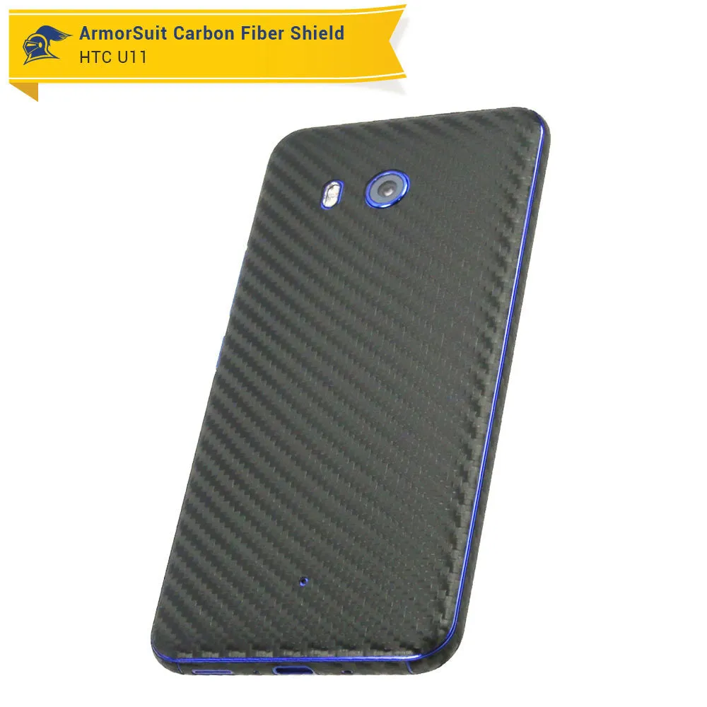 HTC U11 Screen Protector   Black Carbon Fiber Film Protector