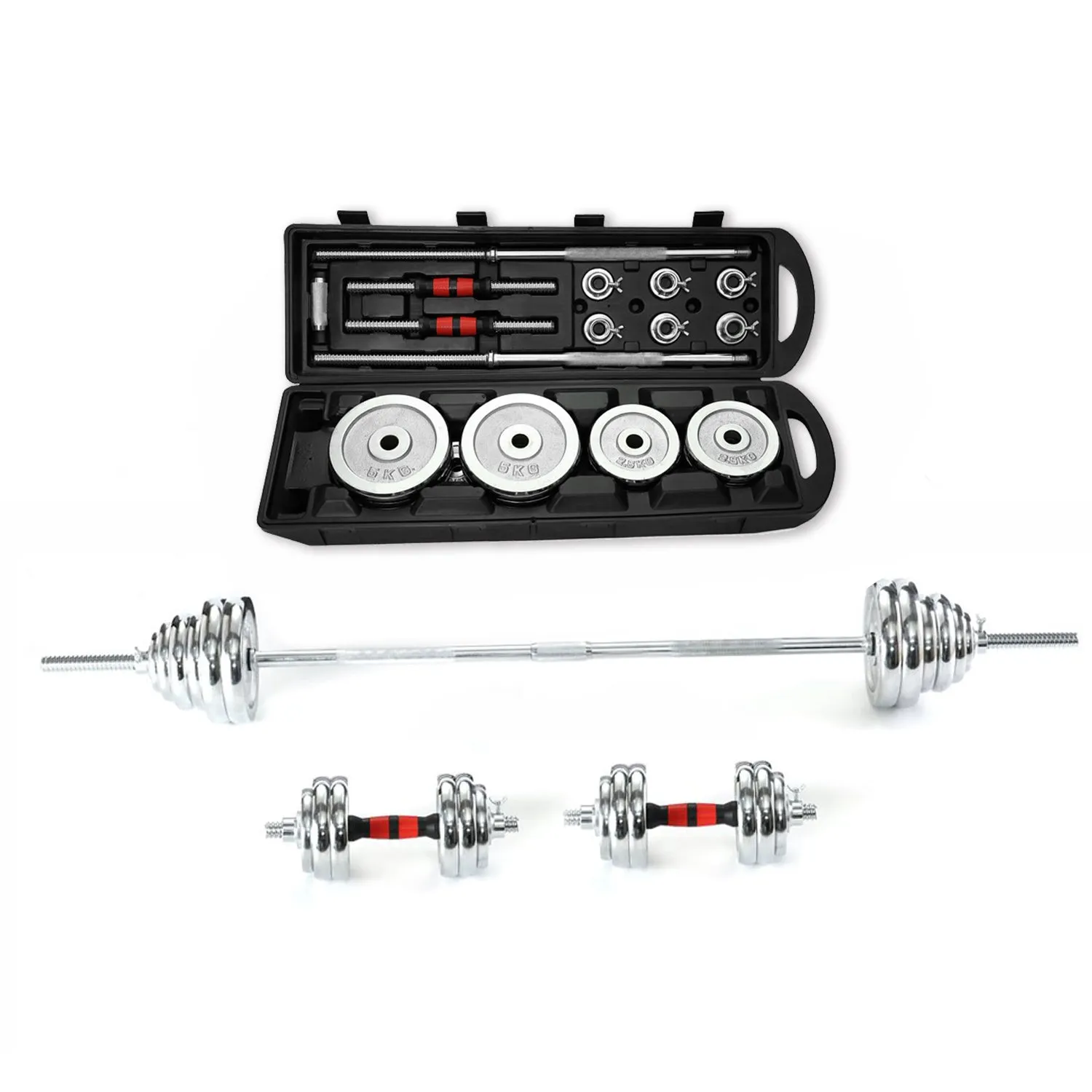 IFAST 110LB Adjustable Barbells With Storage Box