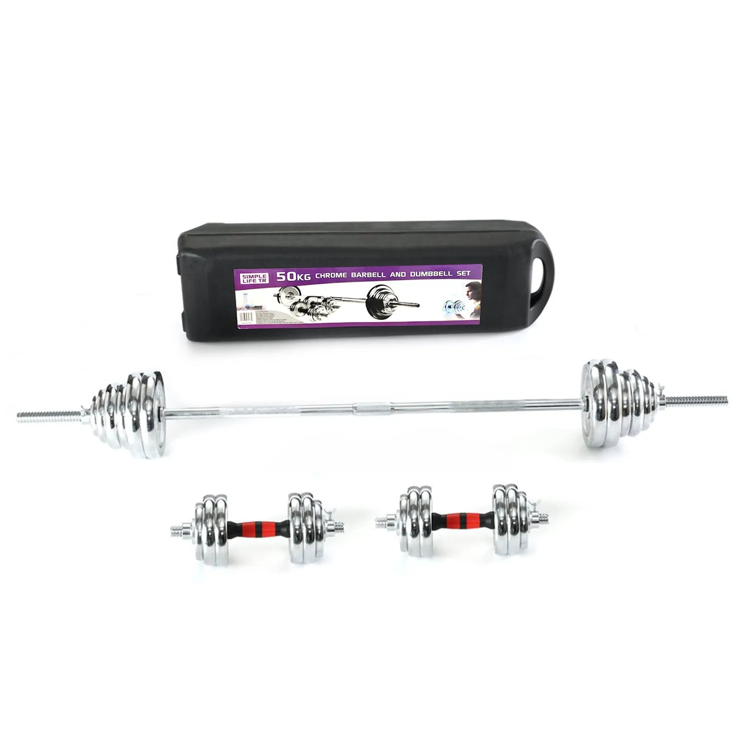 IFAST 110LB Adjustable Barbells With Storage Box