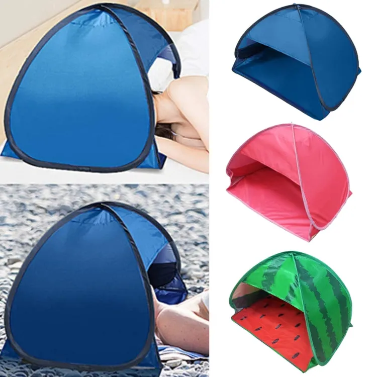 Indoor and Outdoor Automatic Quick Opening Sunshade Headrest Tent, Size: L 80x50x55cm(Blue)