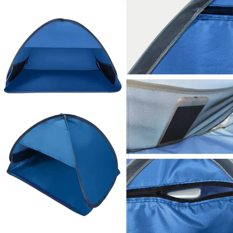 Indoor and Outdoor Automatic Quick Opening Sunshade Headrest Tent, Size: L 80x50x55cm(Blue)