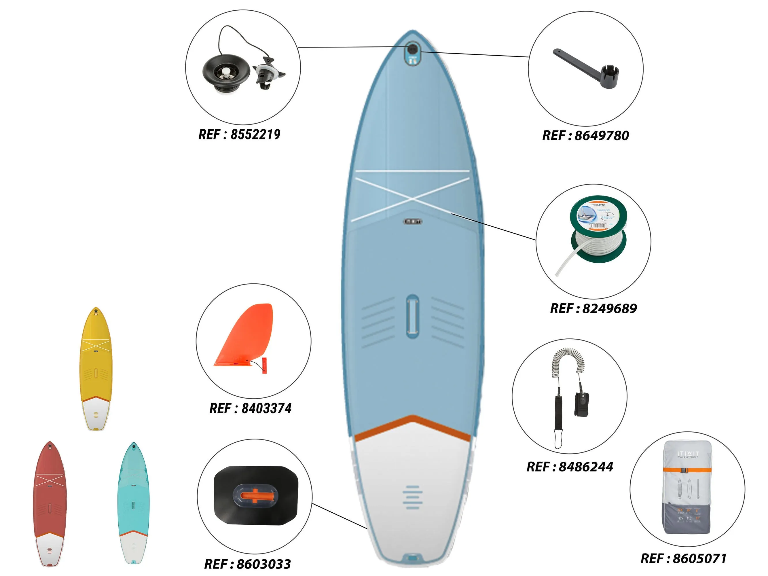 Itiwit X100 Inflatable Touring Stand Up Paddle SUP Board 11' User >175lb