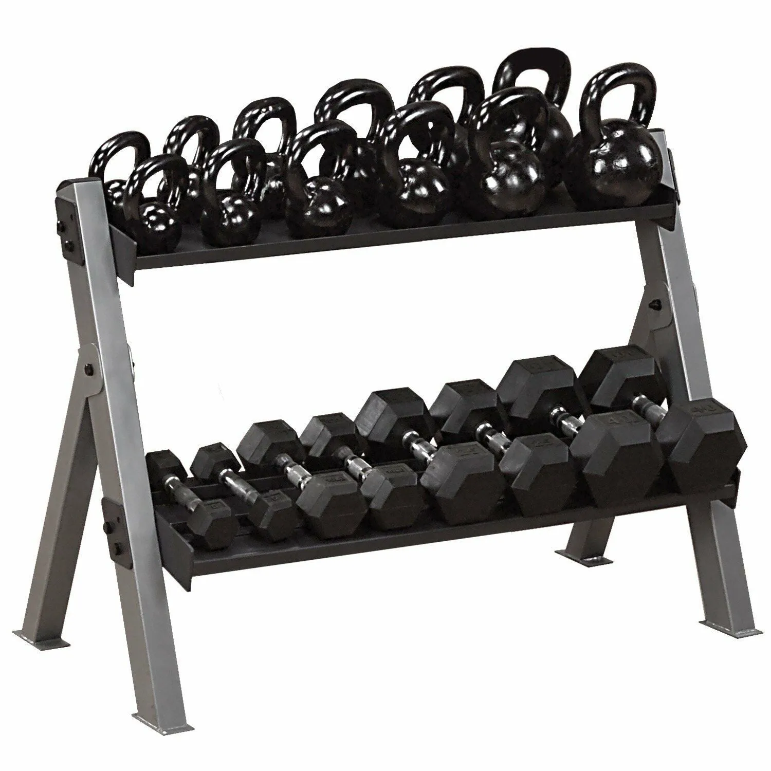 Kettlebell / Dumbbell Stand - Black