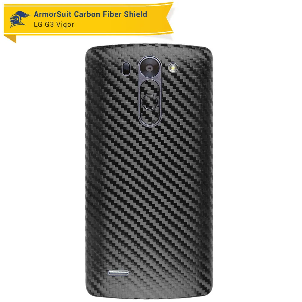 LG G3 Vigor Screen Protector   Black Carbon Fiber Film Protector