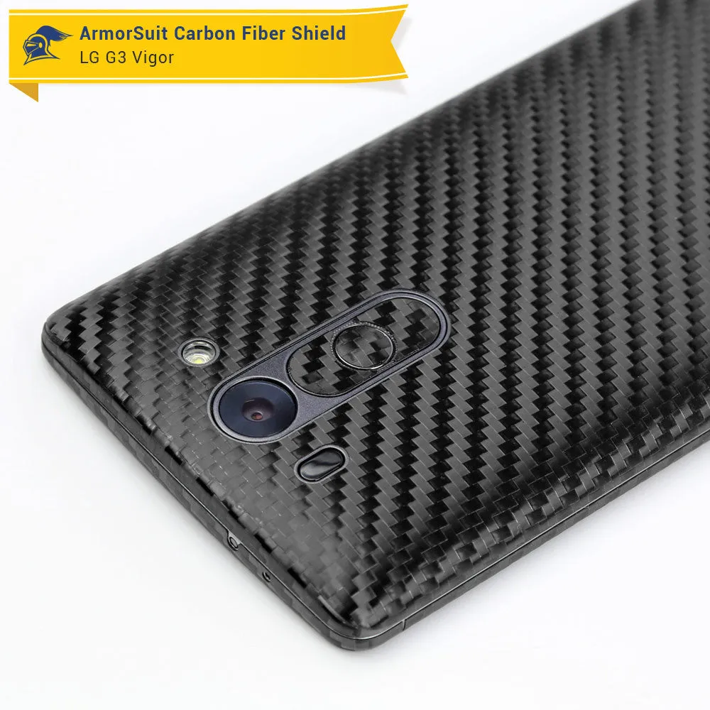 LG G3 Vigor Screen Protector   Black Carbon Fiber Film Protector