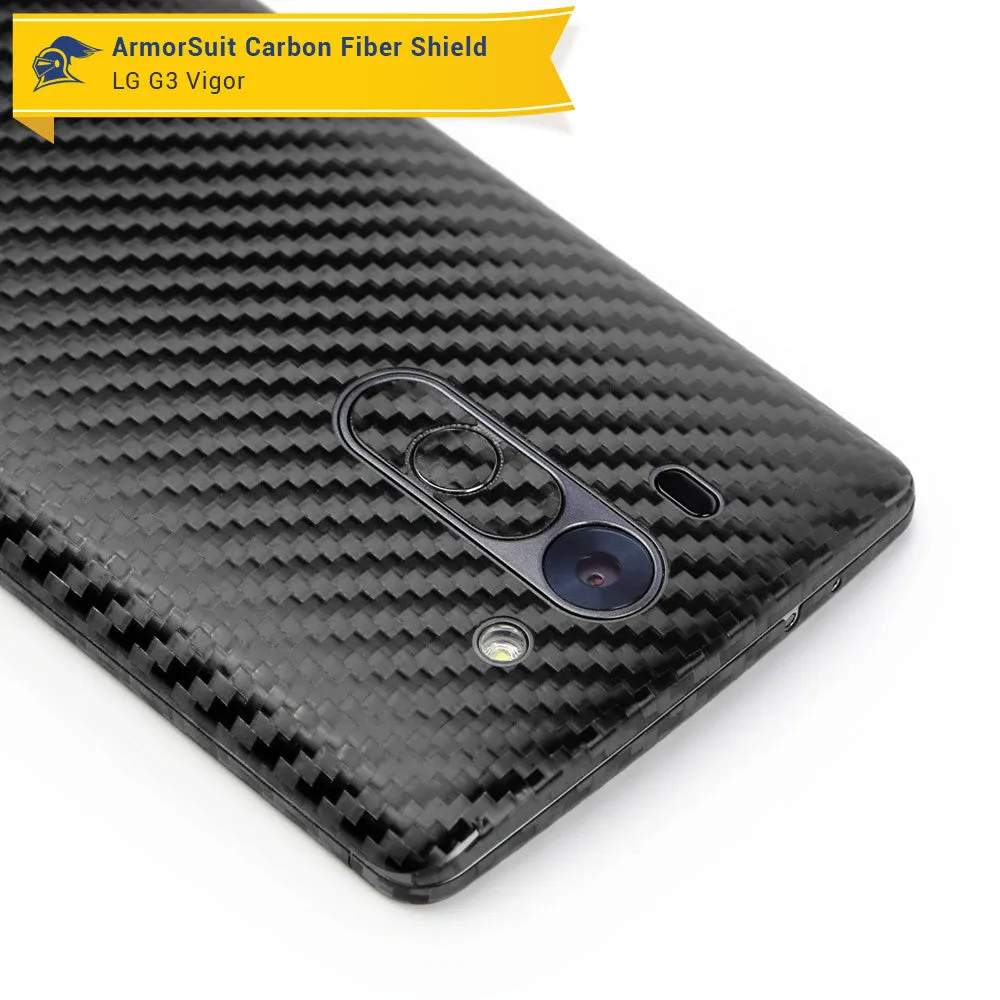 LG G3 Vigor Screen Protector   Black Carbon Fiber Film Protector