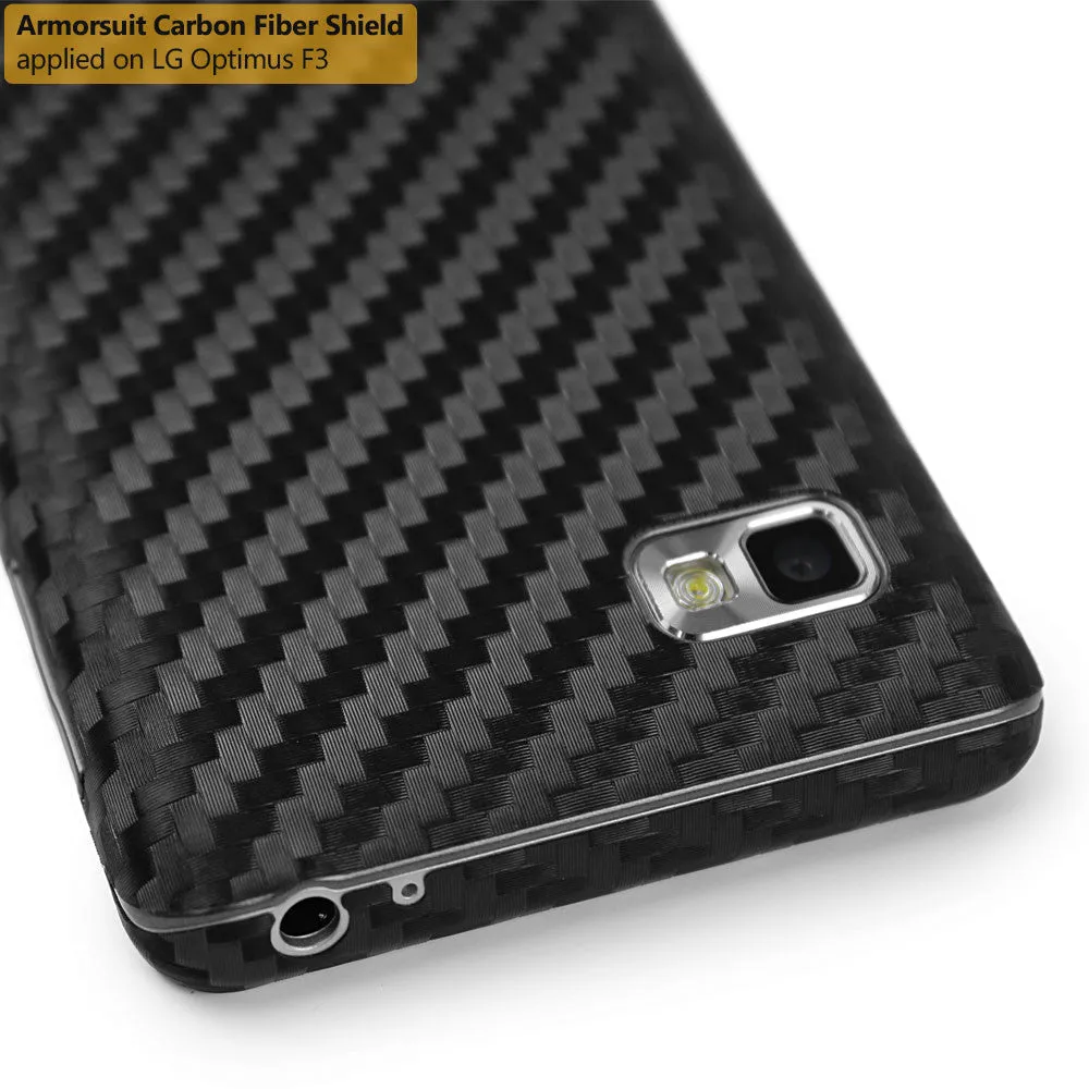 LG Optimus F3 (LS720 / VM720) (Virgin Mobile / Sprint) Screen Protector   Black Carbon Fiber Film Protector