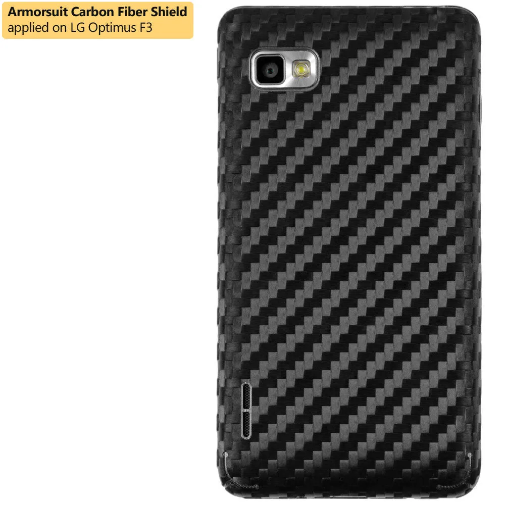 LG Optimus F3 (LS720 / VM720) (Virgin Mobile / Sprint) Screen Protector   Black Carbon Fiber Film Protector