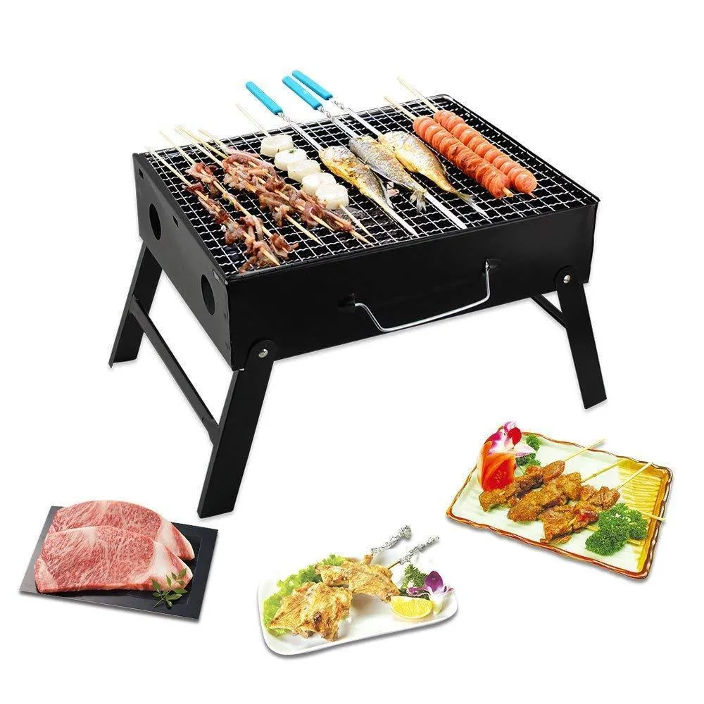 Lightweight Simple Charcoal Grill Barbecue Perfect Foldable BBQ Grill for Outdoor Picnic Camping and Travelling