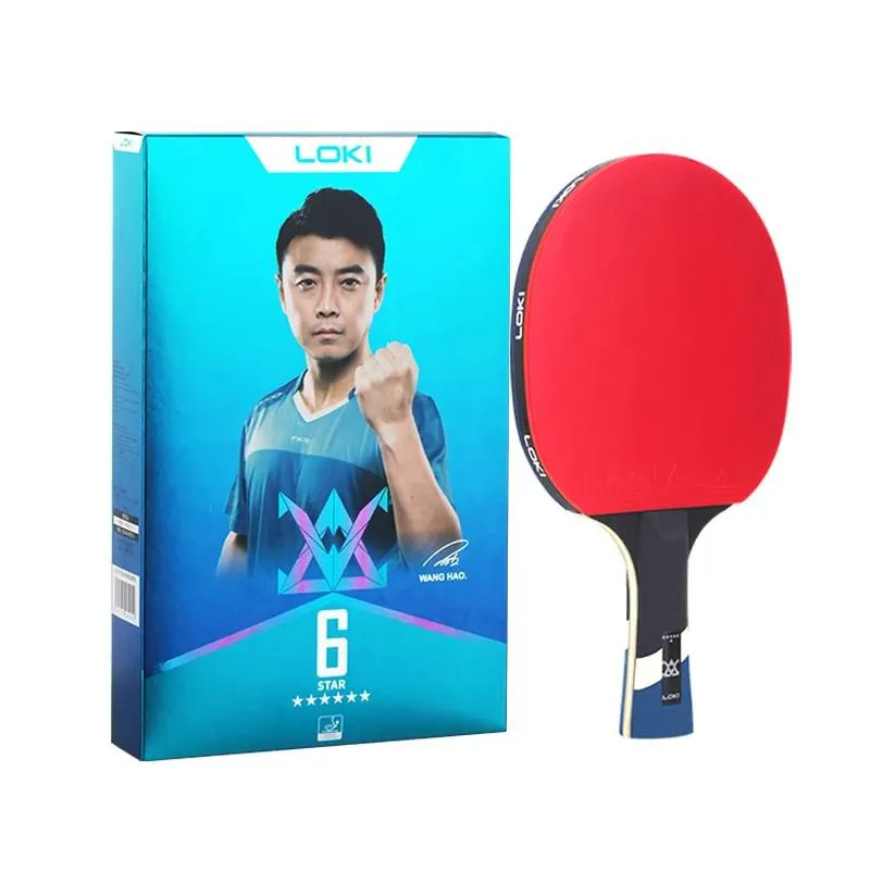 LOKI 6 Star Carbon Table Tennis Bat with Case