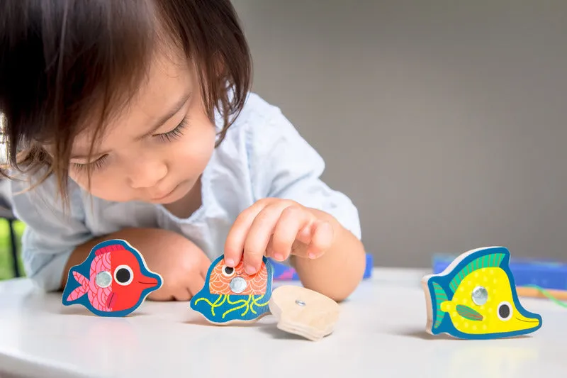 Magnetic Fishing Coloured, Djeco Wooden Toddler Game