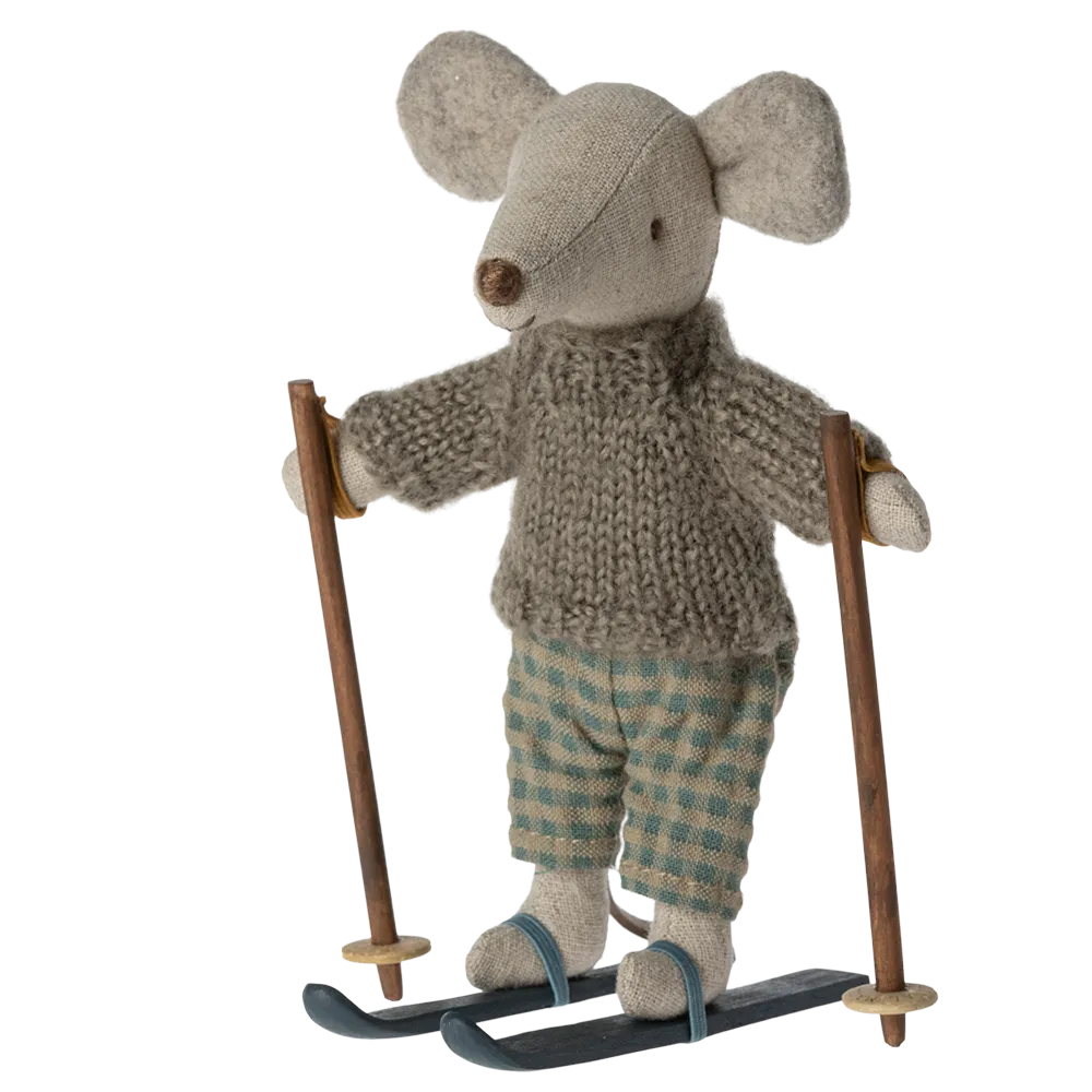 Maileg Winter Mouse with Ski Set, Big Brother