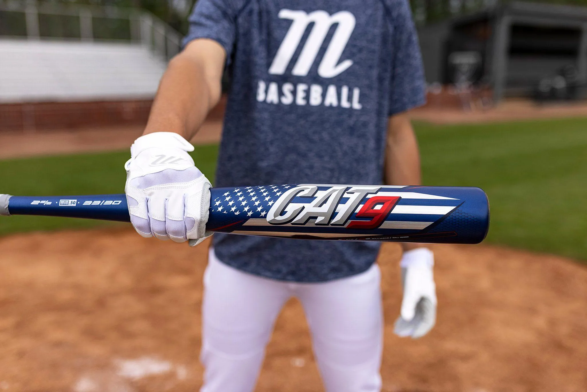 Marucci CAT 9 America BBCOR (-3) Baseball Bat: MCBC9A