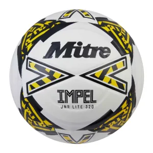 Mitre Jnr Impel Lite 320g Football | White/Silver/Yellow