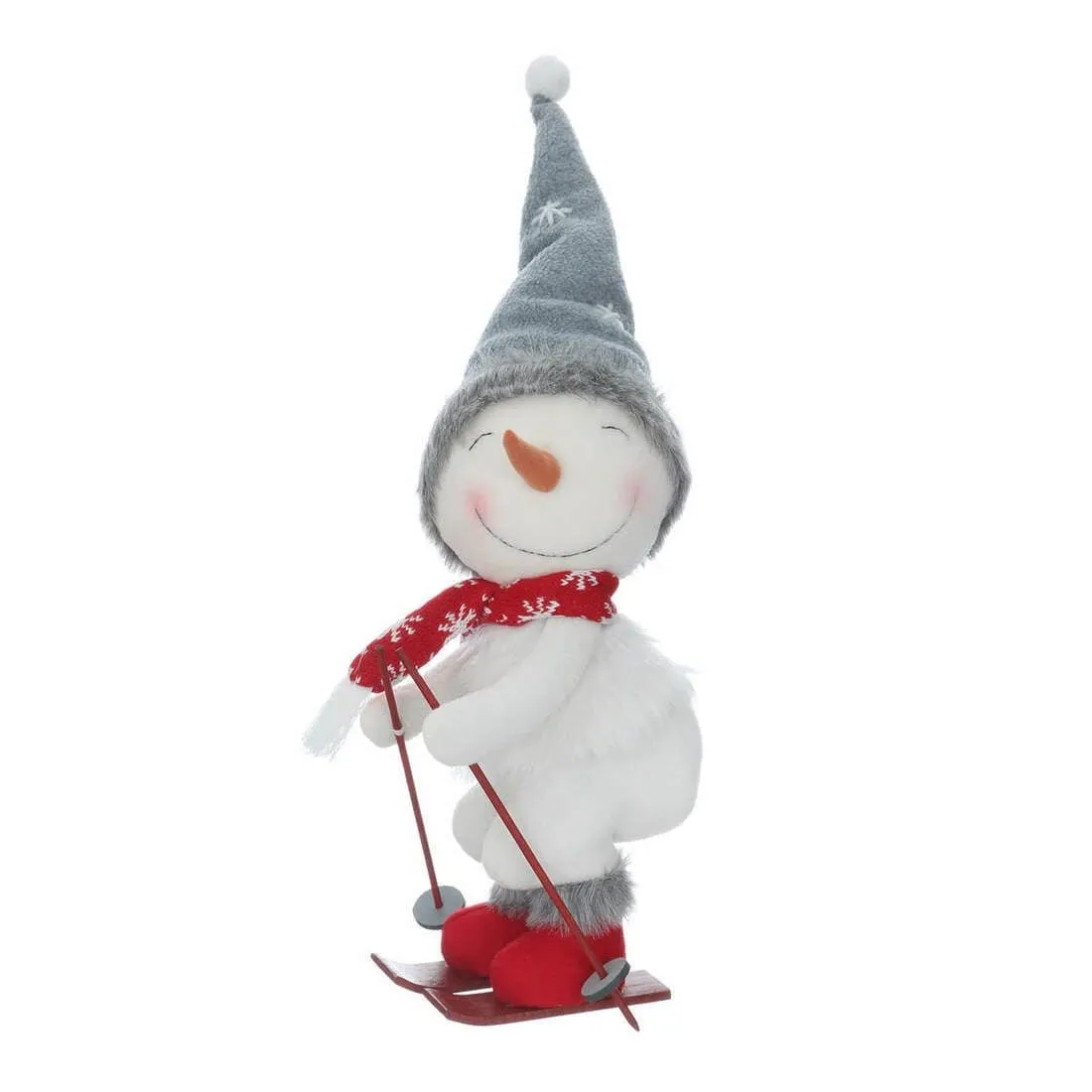 Novelty Skiing Snowman Christmas Xmas Decoration 40cm