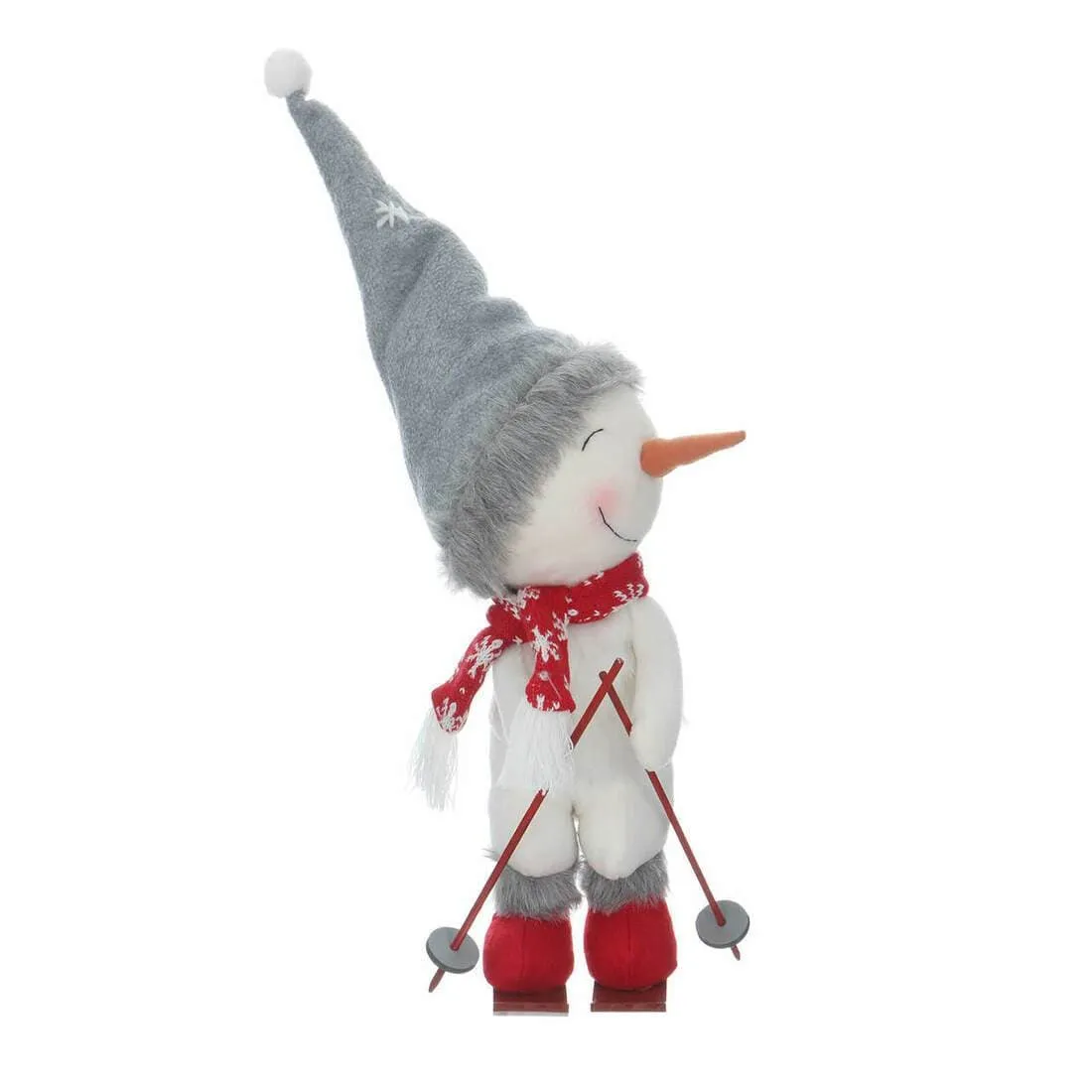 Novelty Skiing Snowman Christmas Xmas Decoration 40cm