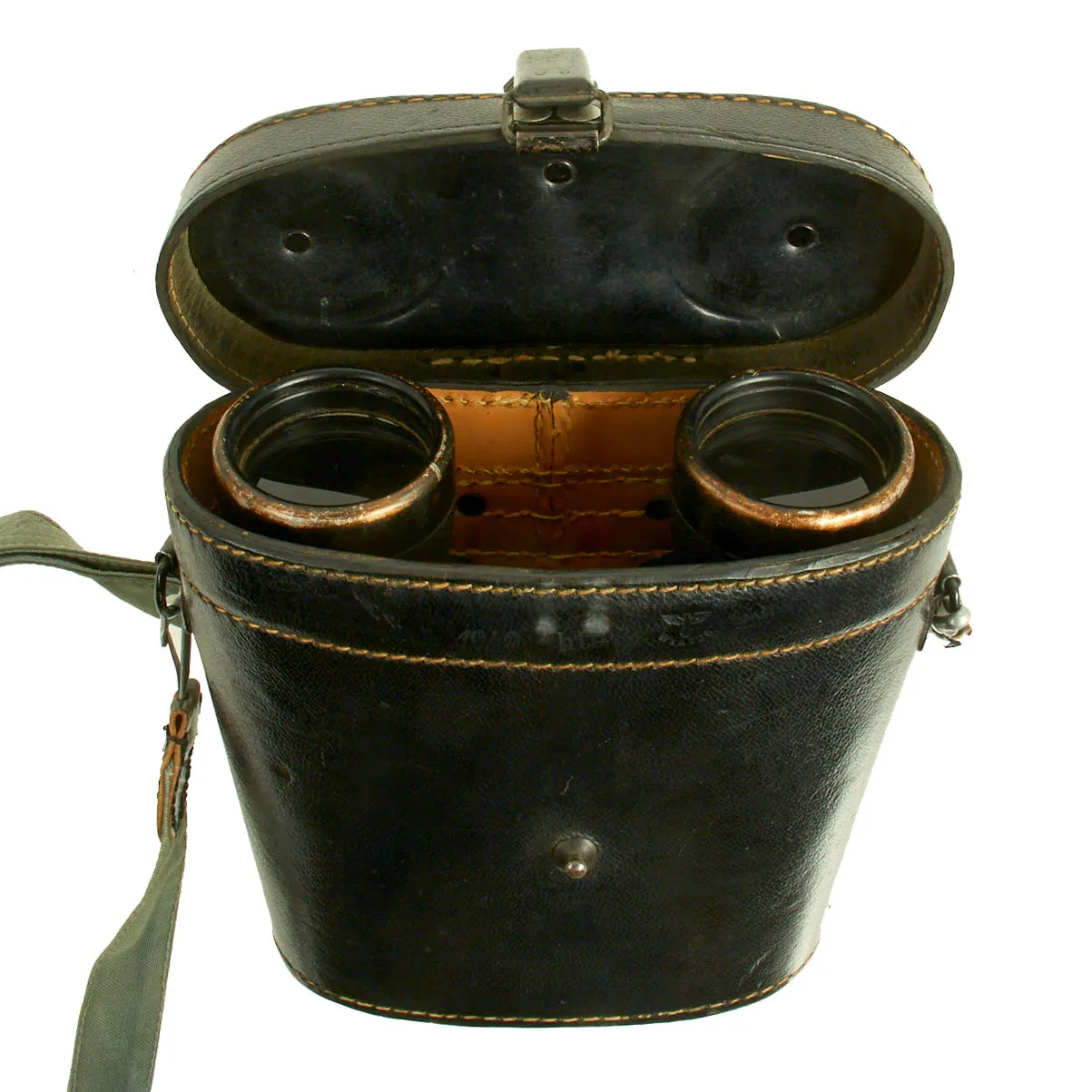 Original German WWII 10x50 Dienstglas Binoculars with 1943 Dated Case By Ernst Leitz (beh) - Dated 1941