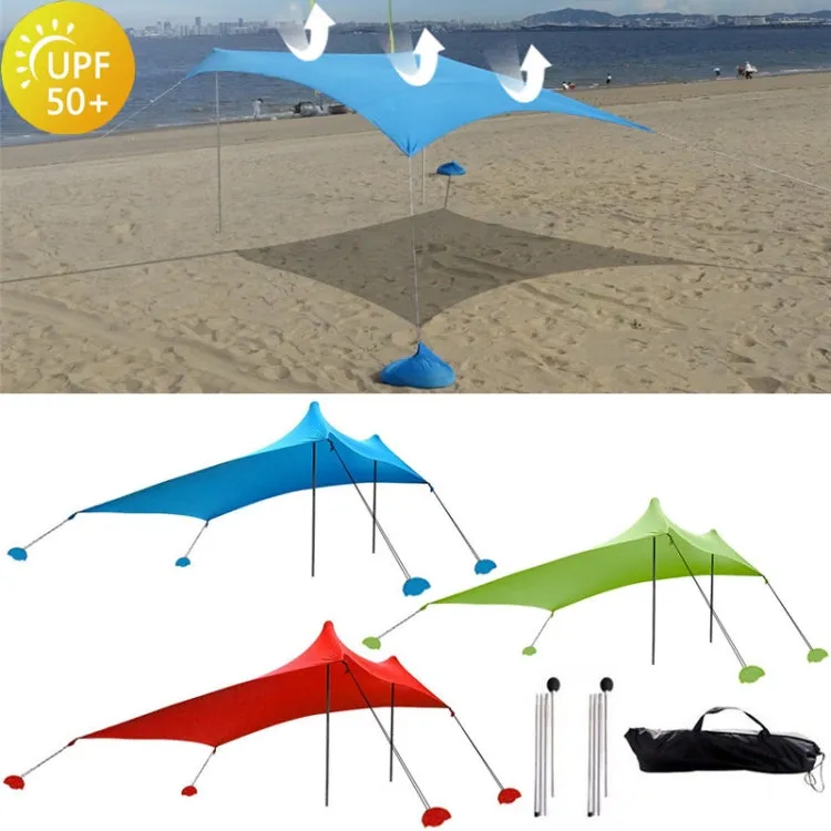 Outdoor Beach Lycra Canopy Camping Tent Sunshade Fishing Tent, Size: 210x160x150cm(Green)