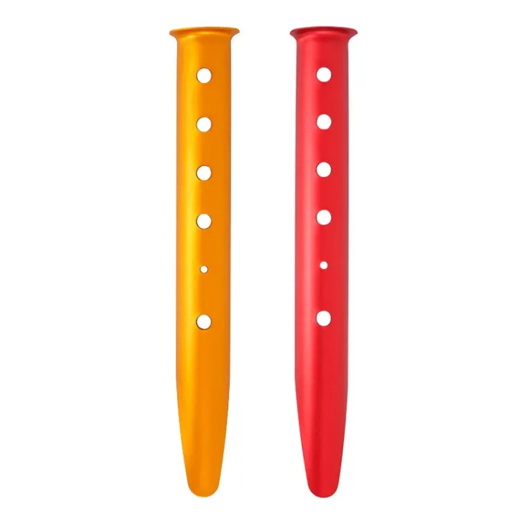 Outdoor Camping Tent Aluminum Alloy Tubular Ground Nails(Red)