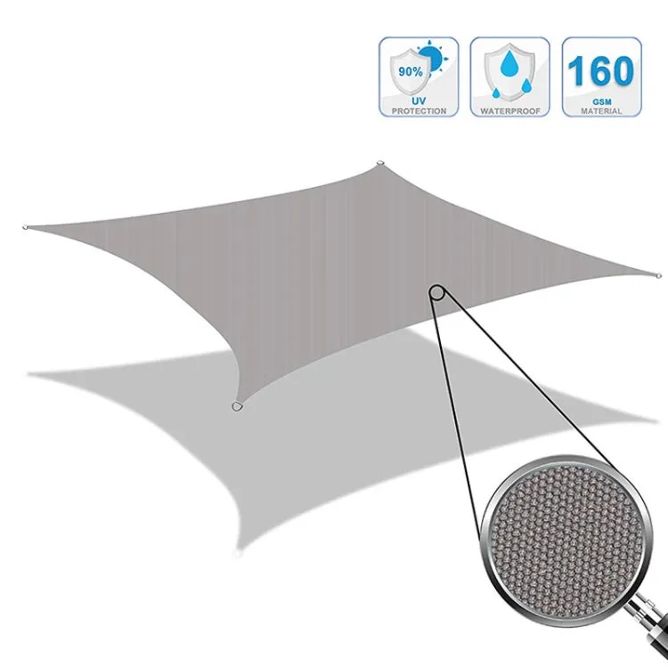 Outdoor Garden Sunshade Sail Waterproof Anti-UV Canopy, Size: 2m x 2m(Grey)