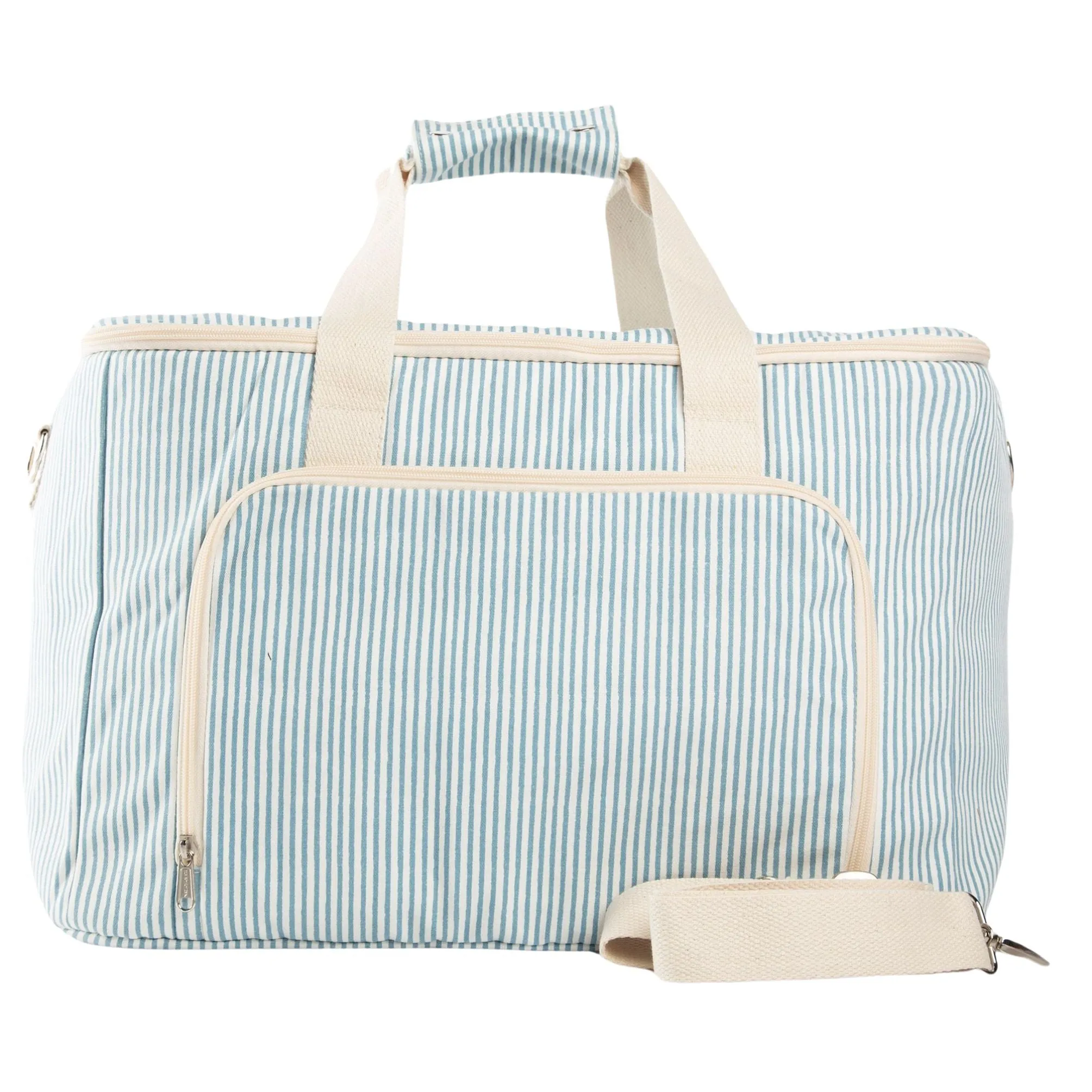 Personalized Striped Box Cooler Tote