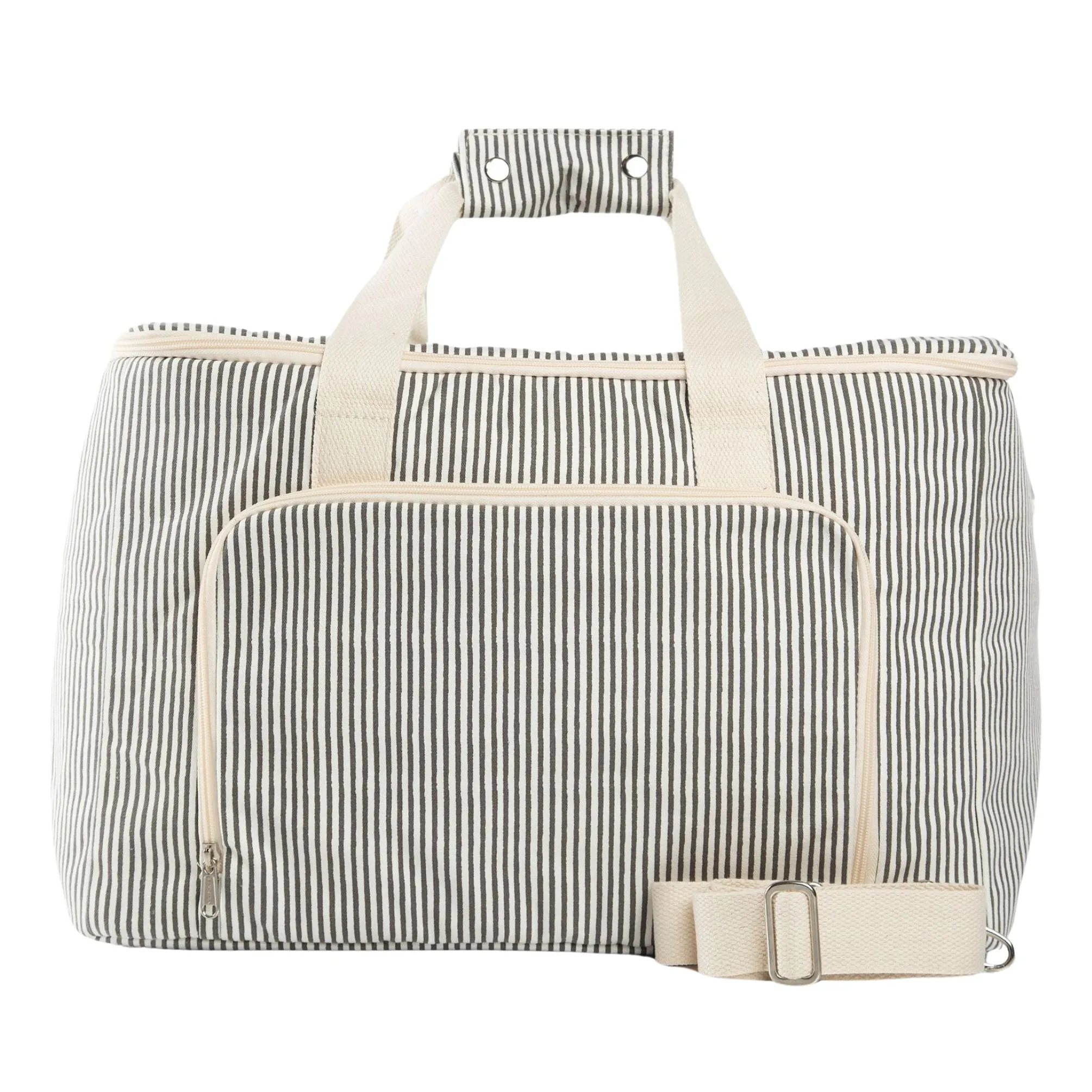 Personalized Striped Box Cooler Tote