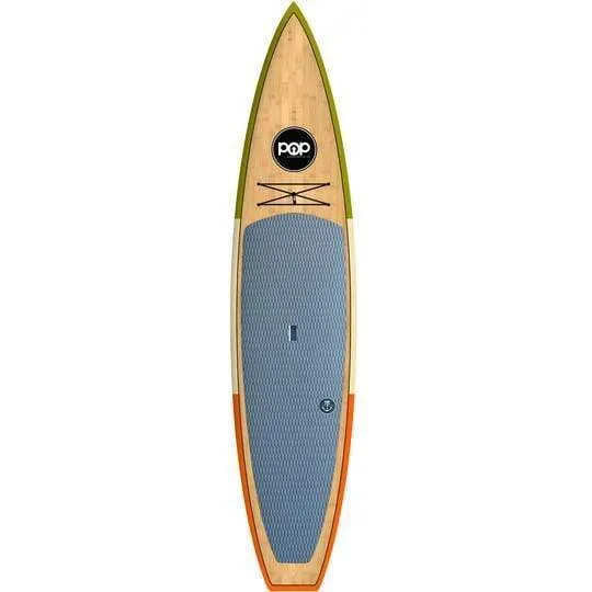 POP Board Co 12’0″ Americana Touring Stand Up Paddle Board SUP - Orange/Green/Cream