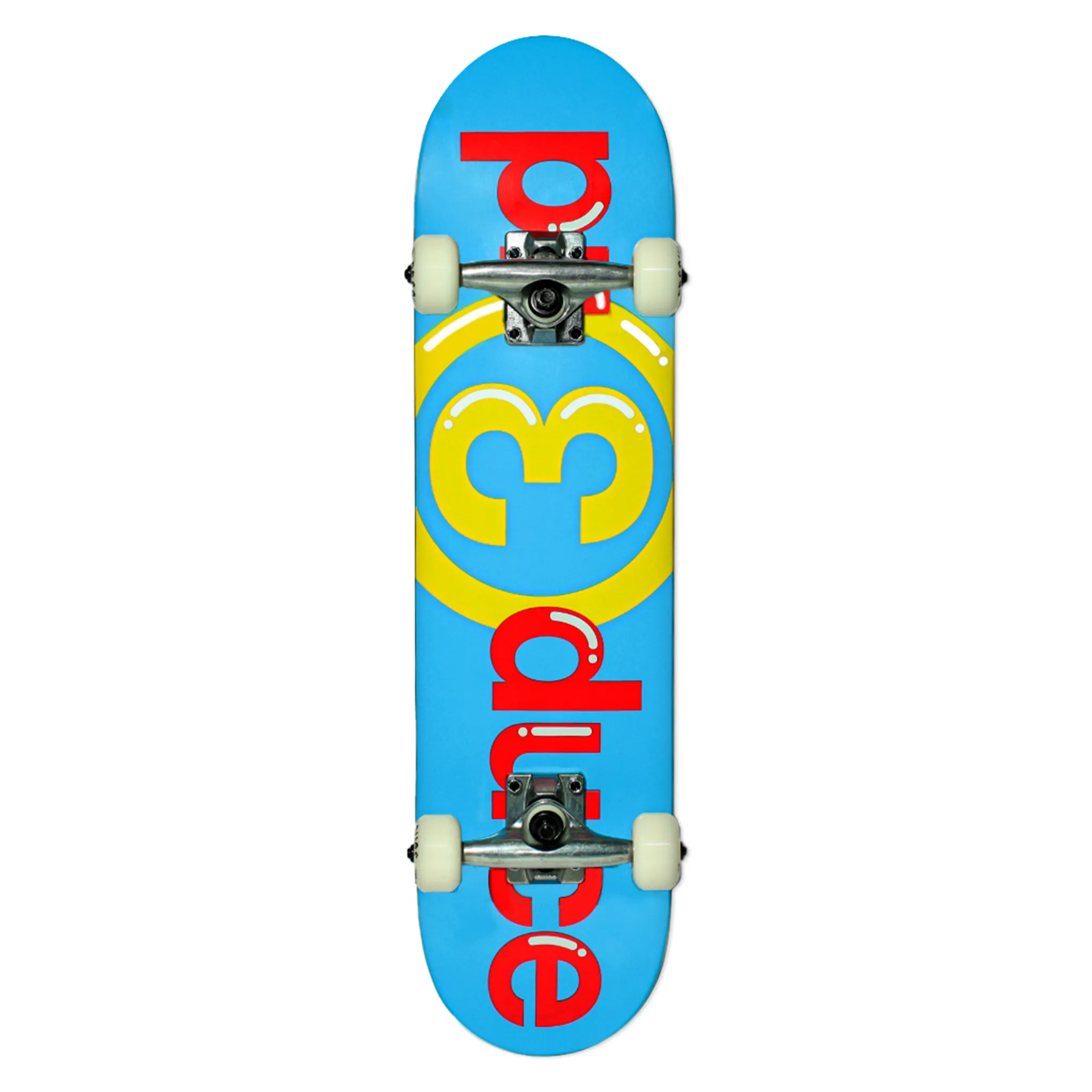 Preduce Mini OG Logo Blue/Cherry/Yellow Kids Complete Skateboards 7.0