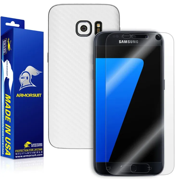 Samsung Galaxy S7 Screen Protector   Carbon Fiber Film Protector