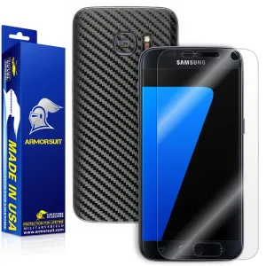 Samsung Galaxy S7 Screen Protector   Carbon Fiber Film Protector