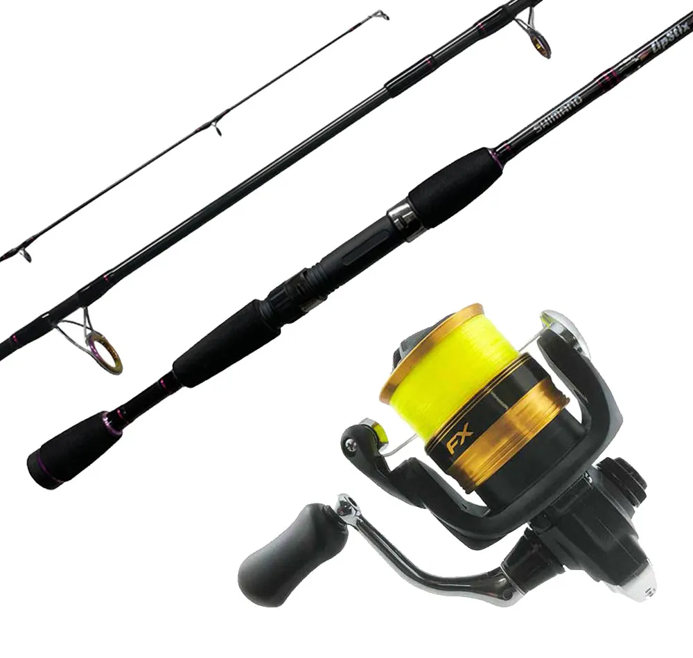 Shimano 702 Graphite Lipstix Rod   Shimano FX2500FC Reel Spin Combo