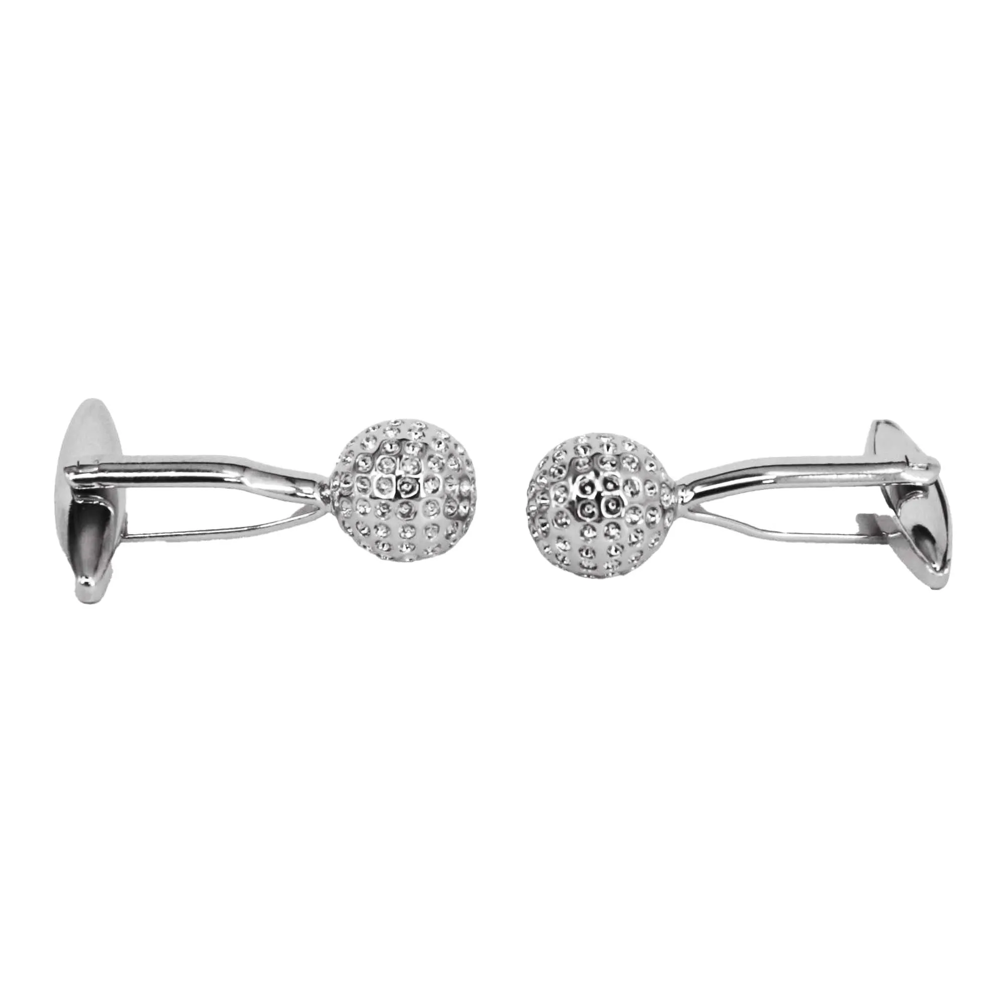 Silver Golf Ball Cufflink