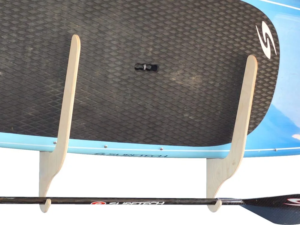 Single SUP Wall Rack with Paddle Holder | Adjustable Width