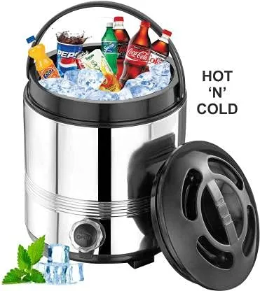 SNOWSTAR Water Jug 5 Liter Hot and Cold I Stainless Steel Water Dispenser for Kitchen office Home Travelling I Tea Pot I Dishwasher Safe I Easy to carry Handle